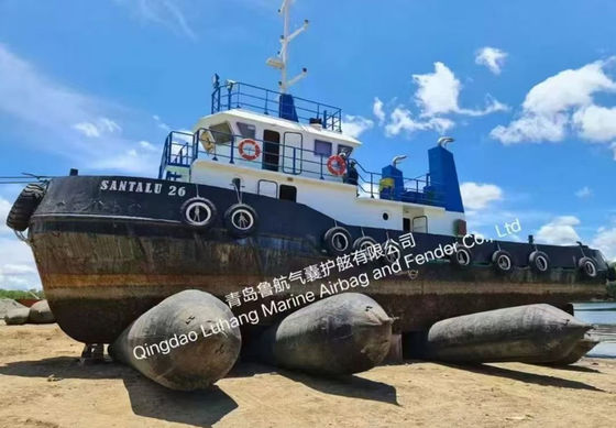 Bỏ tàu và nâng tàu biển túi khí cao su bơm